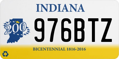 IN license plate 976BTZ