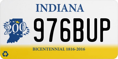 IN license plate 976BUP