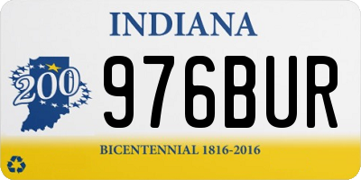 IN license plate 976BUR
