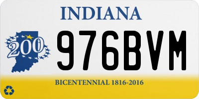 IN license plate 976BVM