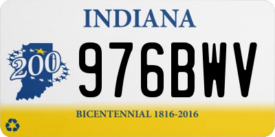 IN license plate 976BWV