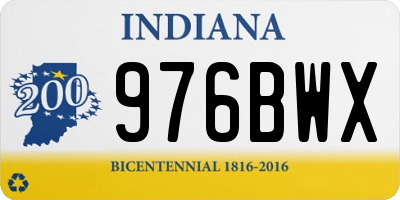 IN license plate 976BWX
