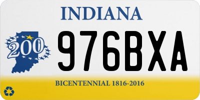IN license plate 976BXA