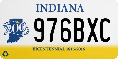 IN license plate 976BXC