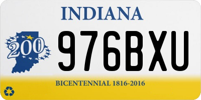 IN license plate 976BXU
