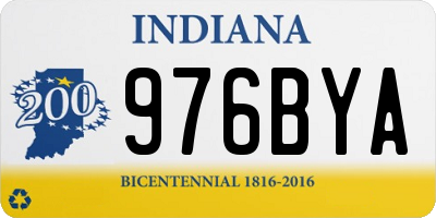IN license plate 976BYA