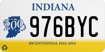 IN license plate 976BYC
