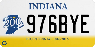 IN license plate 976BYE