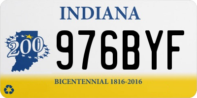 IN license plate 976BYF