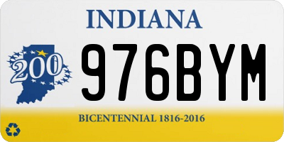 IN license plate 976BYM