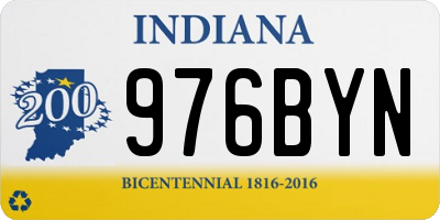 IN license plate 976BYN