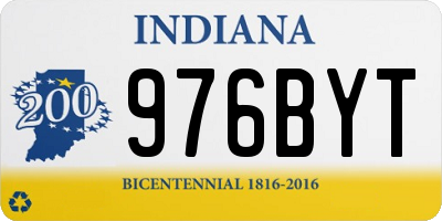 IN license plate 976BYT