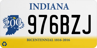 IN license plate 976BZJ