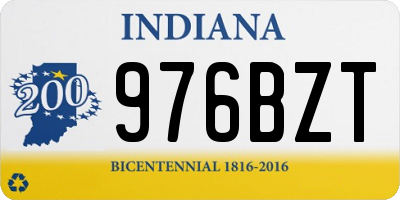 IN license plate 976BZT
