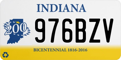 IN license plate 976BZV
