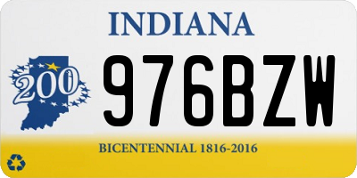 IN license plate 976BZW