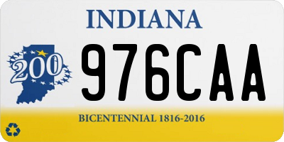 IN license plate 976CAA