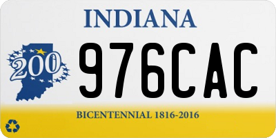 IN license plate 976CAC