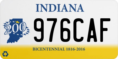 IN license plate 976CAF