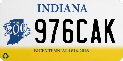 IN license plate 976CAK