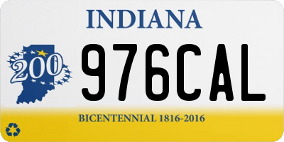 IN license plate 976CAL