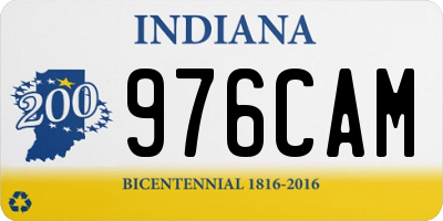 IN license plate 976CAM
