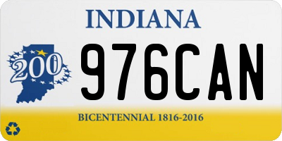 IN license plate 976CAN