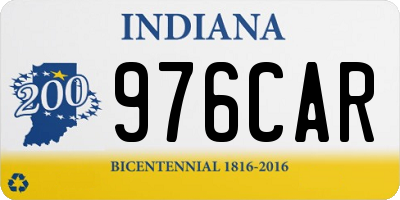 IN license plate 976CAR