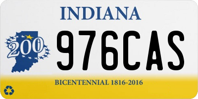 IN license plate 976CAS