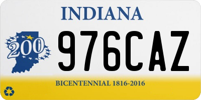 IN license plate 976CAZ