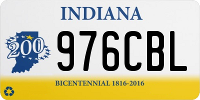 IN license plate 976CBL