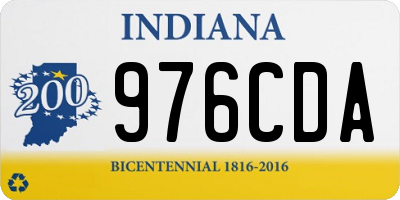 IN license plate 976CDA
