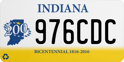 IN license plate 976CDC