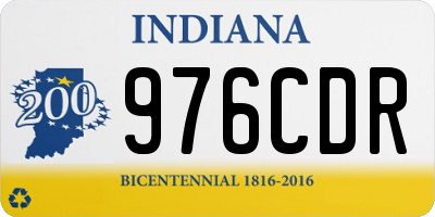 IN license plate 976CDR