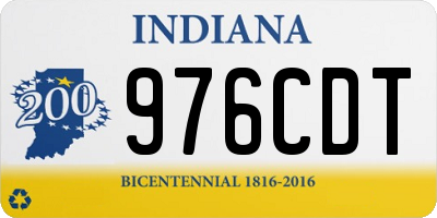 IN license plate 976CDT