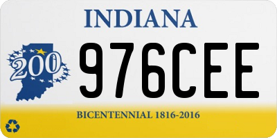 IN license plate 976CEE
