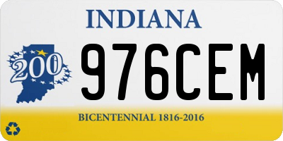 IN license plate 976CEM