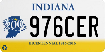 IN license plate 976CER