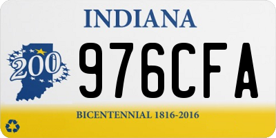 IN license plate 976CFA