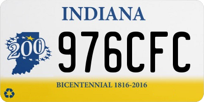 IN license plate 976CFC