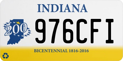 IN license plate 976CFI