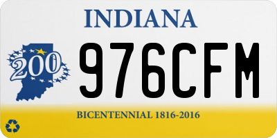 IN license plate 976CFM