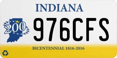 IN license plate 976CFS