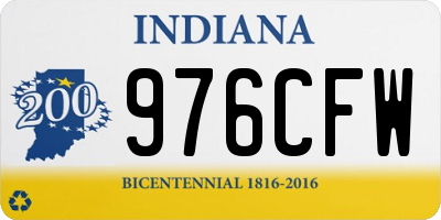 IN license plate 976CFW