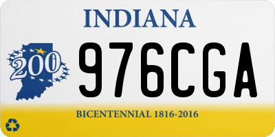 IN license plate 976CGA