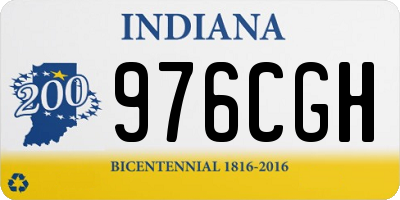 IN license plate 976CGH