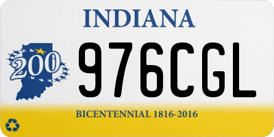 IN license plate 976CGL