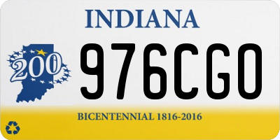 IN license plate 976CGO
