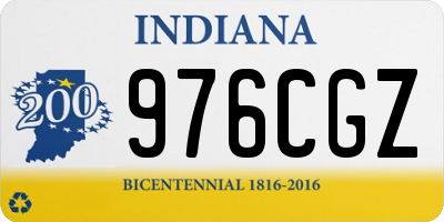 IN license plate 976CGZ