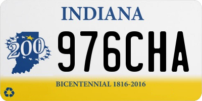 IN license plate 976CHA